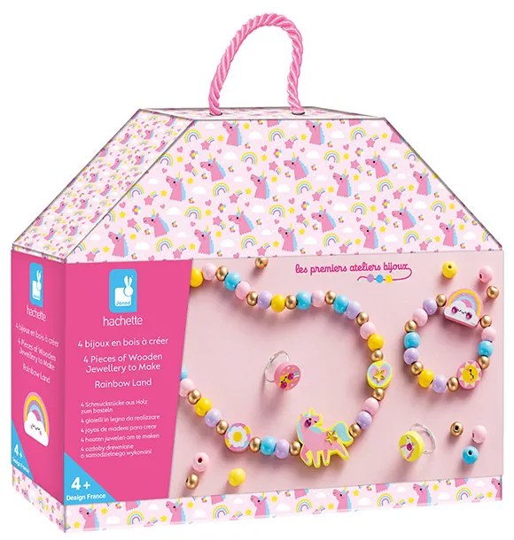 Kreatívna súprava - drevené šperky - dúhová krajina