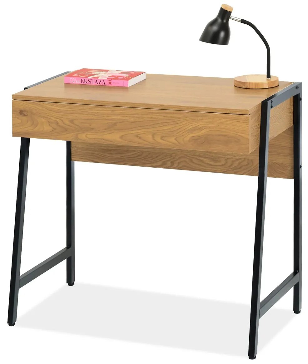 PC stolík Norway (dub + čierna). Akcia -31%. Vlastná spoľahlivá doprava až k Vám domov. 1109805