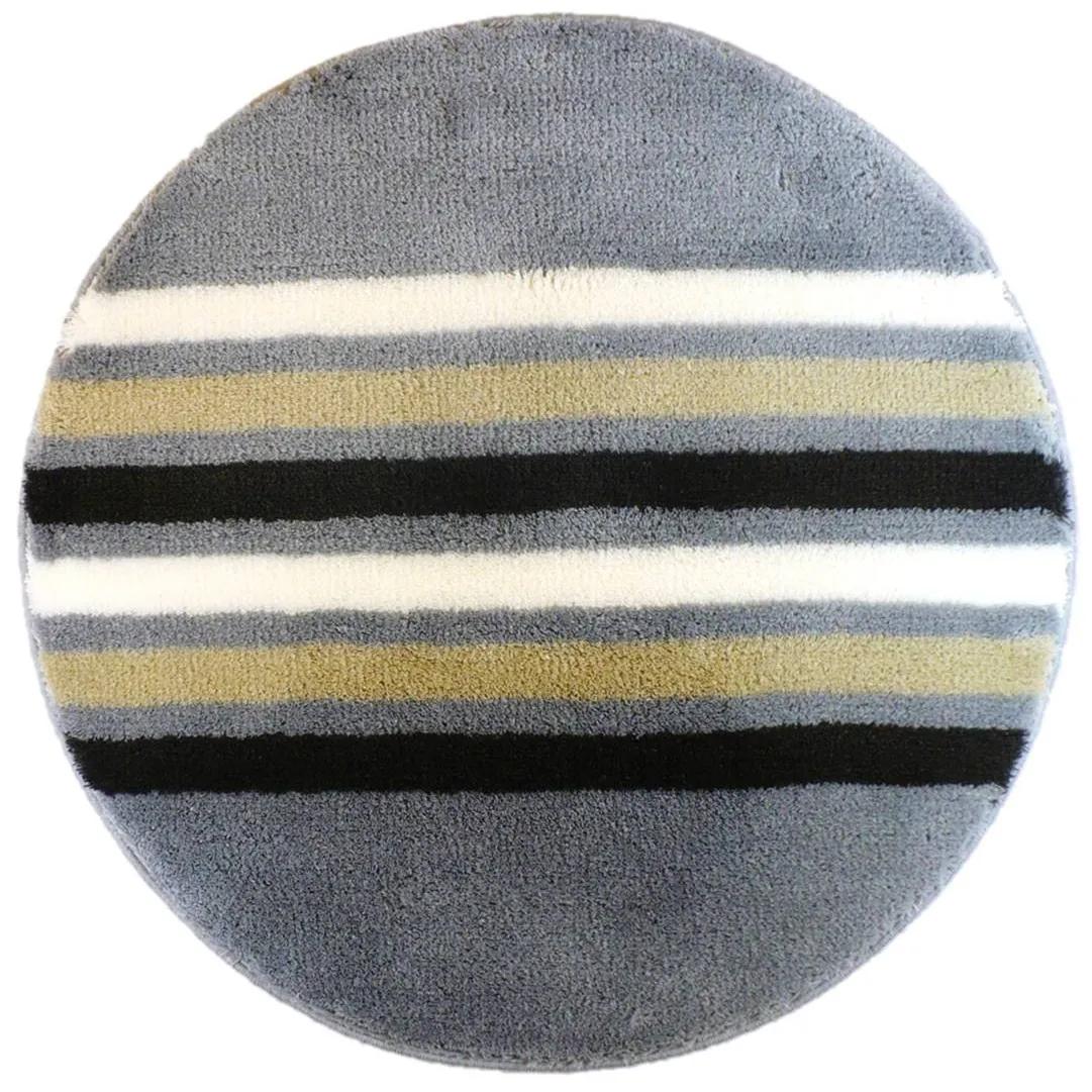 ROUTNER Kúpeľňová predložka RAGUSA Sivá 10205 - Sivá / Kruh Ø 90 cm 10205