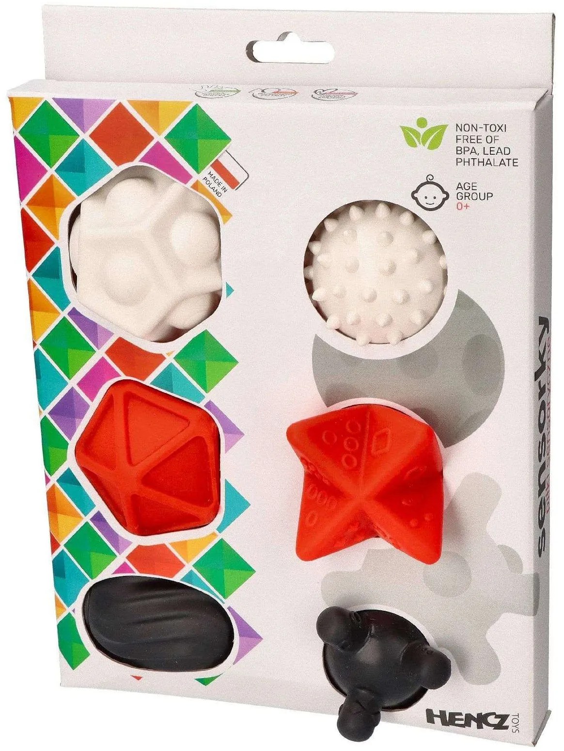 Mom’s Care - senzorické loptičky 6 ks - biele a čierne