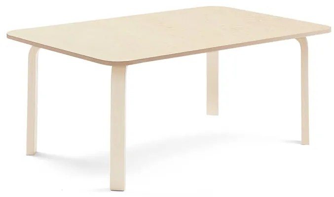 Stôl ELTON, 1400x800x530 mm, linoleum - béžová, breza