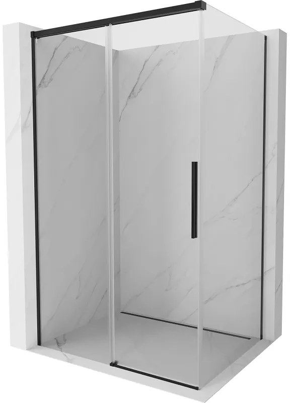 Mexen Rox, posuvný sprchový kút 135 x 85 cm, číre sklo, čierny profil, 8C2-135-085-70-00