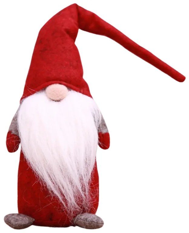 Vianočný škriatok HAPPY GNOME 44 cm, červený