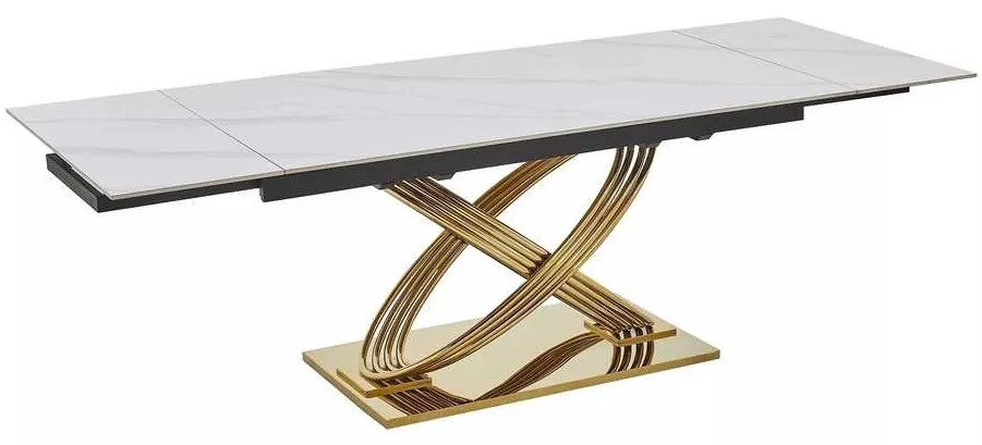 Jedálenský stôl Xerxes II, mramor / zlatá