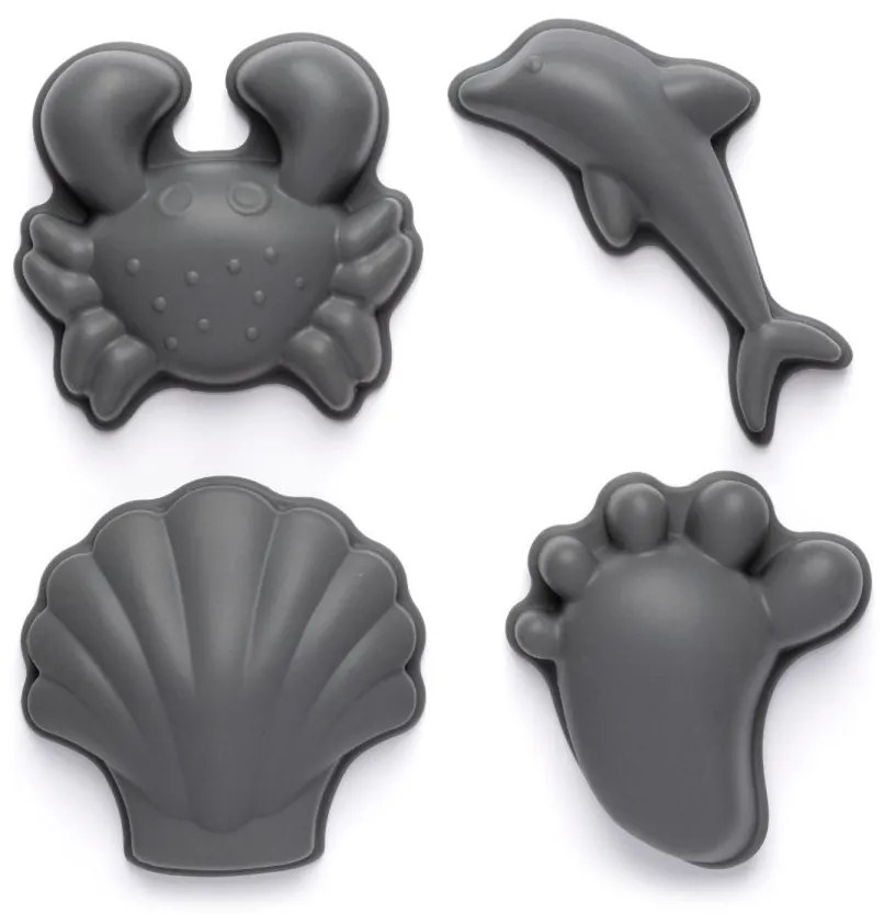 Scrunch silikónové bábovky, súprava 4 ks, Anthracite Grey