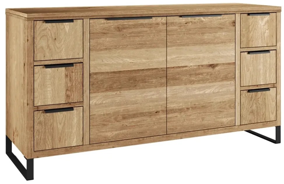 furniture-nabytek.cz - Masívna kúpeľňová skrinka Sydney z divokého dubu, olejovaná, hnedá – 138×45×74 cm