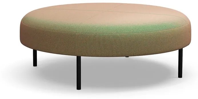 Taburet na nožičkách VARIETY, Ø 1200 mm, látka Blues CSII, tyrkysová oranžová