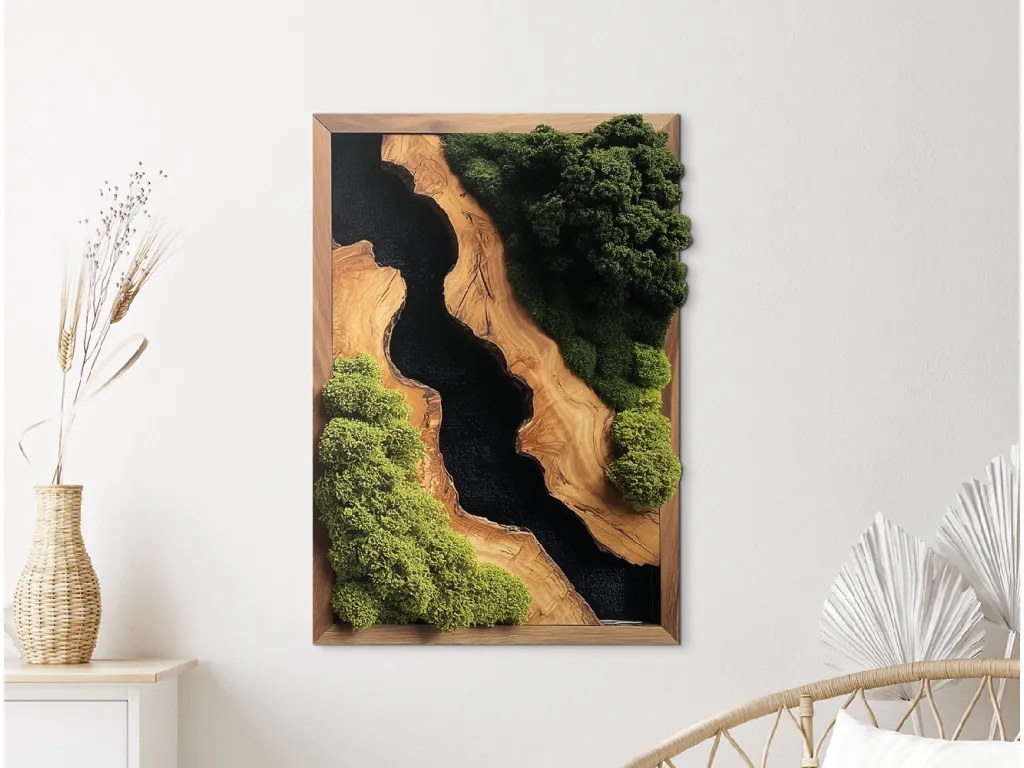 drevko | Tlačený machový obraz Útes (imitácia) 50 x 355 cm