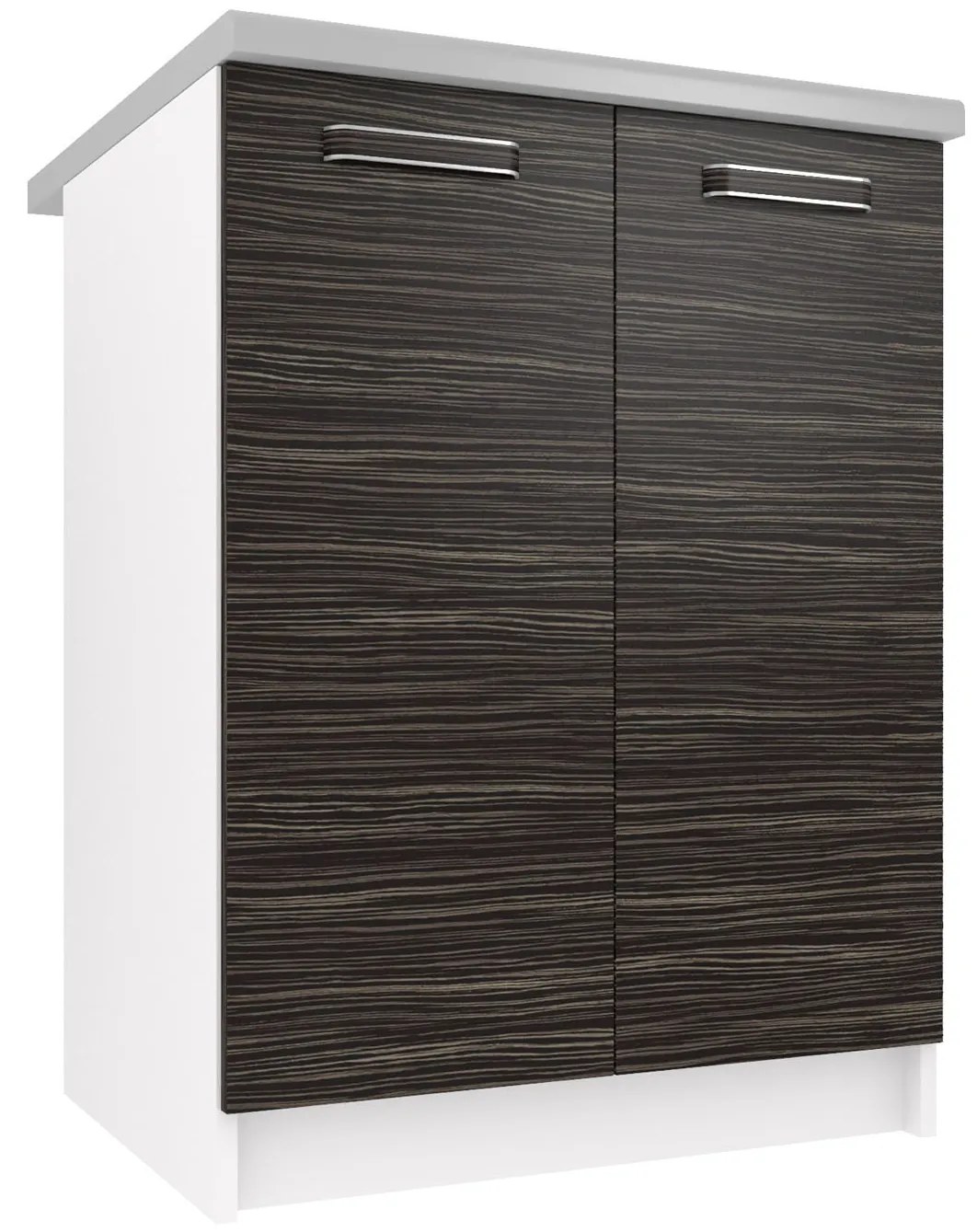 Kuchynská skrinka Belini spodná 60 cm eben kráľovský s pracovnou doskou TOR SD2-60/0/WT/HK/0/F