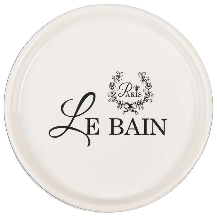 Keramická okrúhla mydlovnička Le Bain - Ø 12*3 cm Keramická okrúhla mydlovnička Le Bain - Ø 12*3 cm