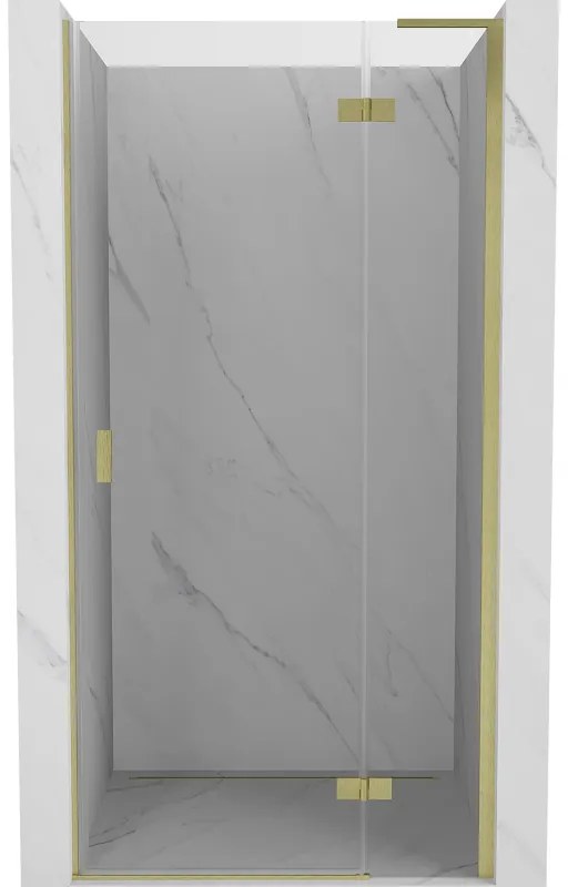 Mexen Mist-H L, 1-krídlové sprchové dvere pravé 70 cm, číre sklo, zlatý matný profil, 8A5L-070-000-55-00-P