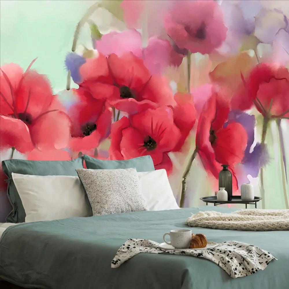 Samolepiaca tapeta nádherné kreslené maky