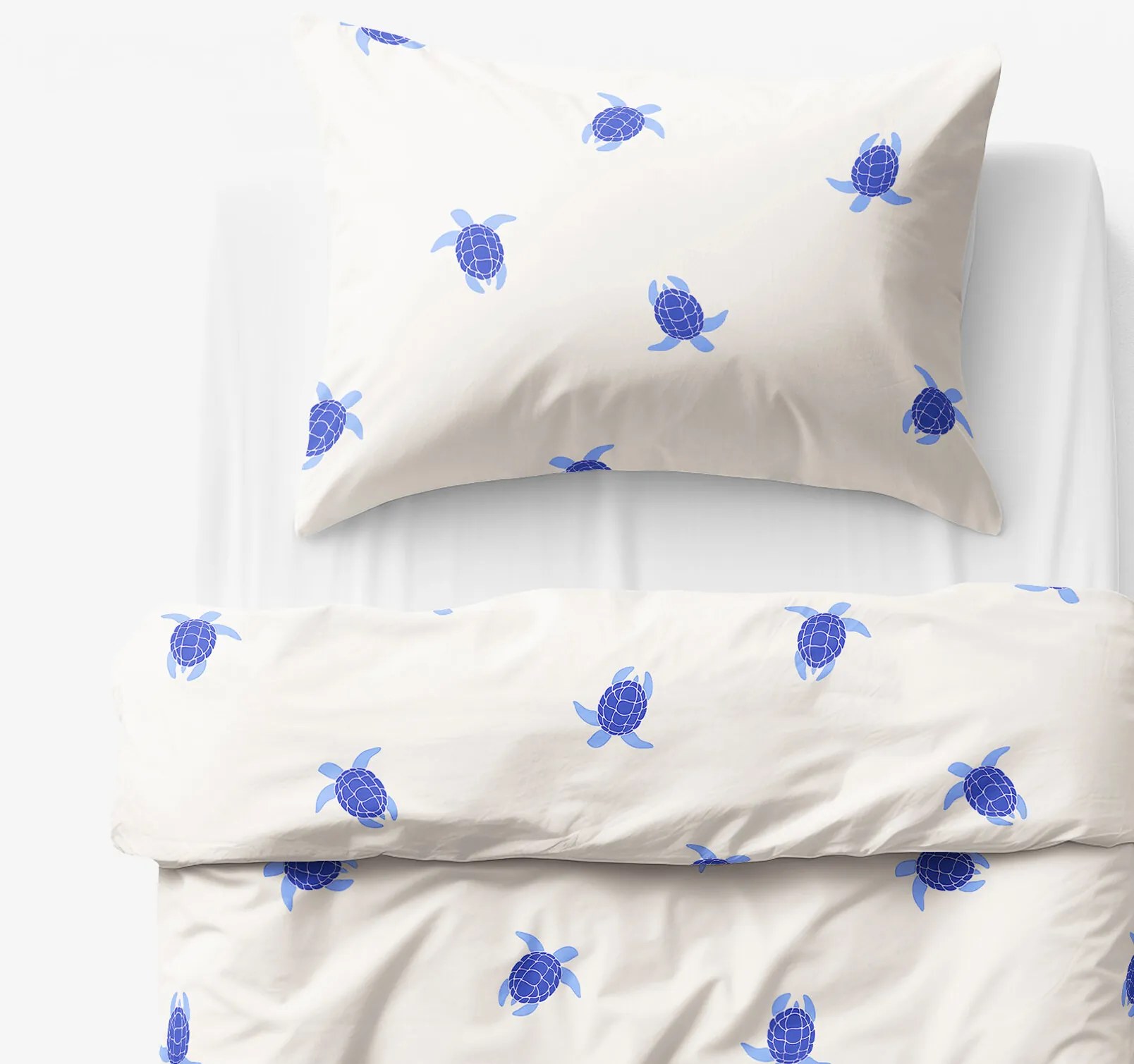 Goldea detské bavlnené obliečky - morské korytnačky 140 x 200 a 70 x 90 cm