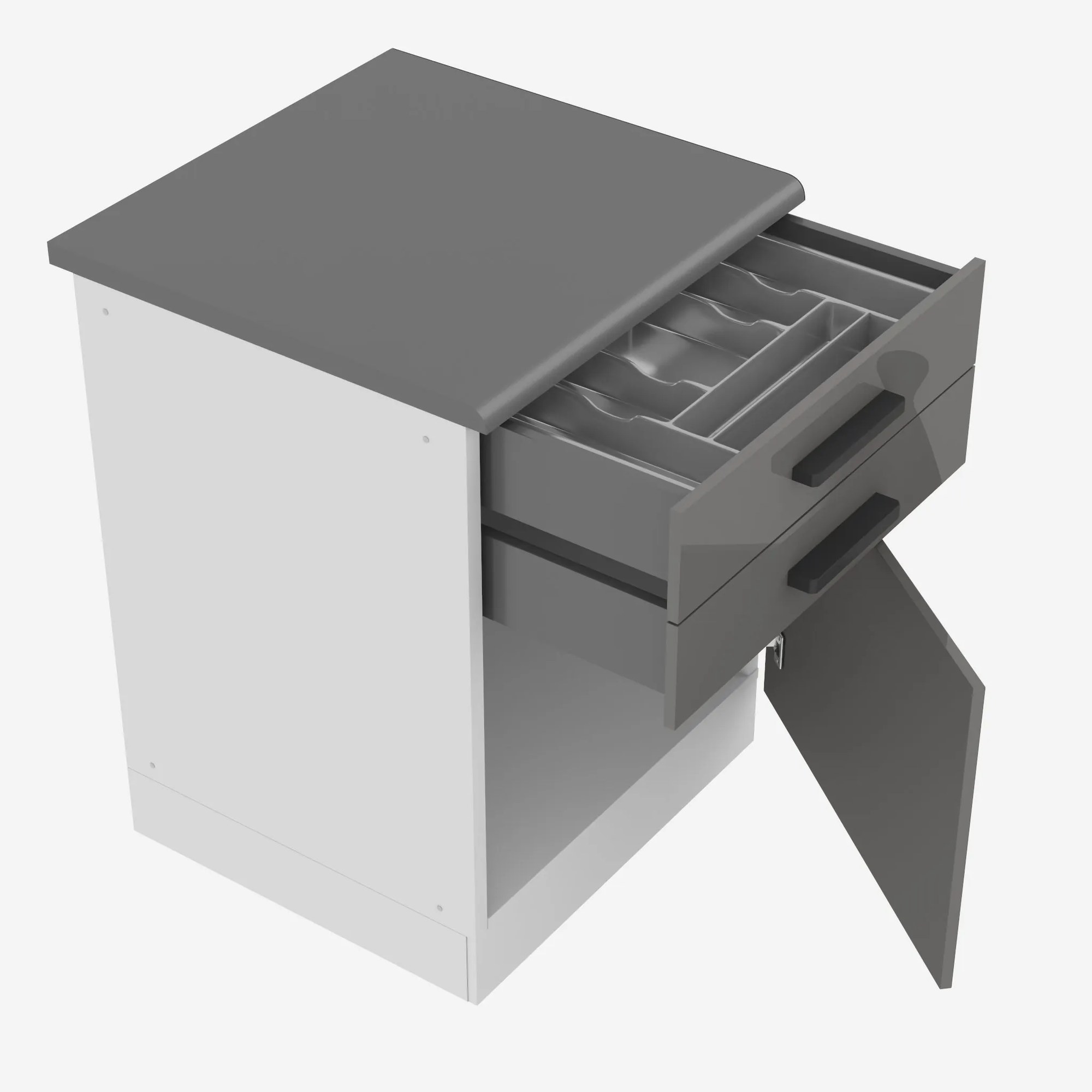 Kuchynská skrinka spodná 60 cm šuflíky INF SDSZ60WS/0/WT/S/B/B1/PP