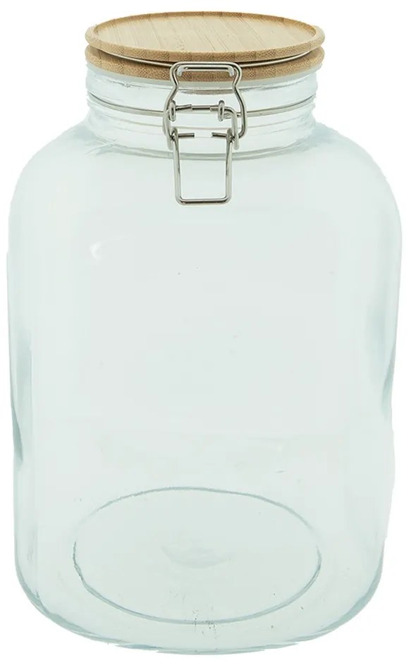 Sklenená dóza s bambusovým vekom - Ø14*23 cm / 2.8l Sklenená dóza s bambusovým vekom - Ø14*23 cm / 2.8l