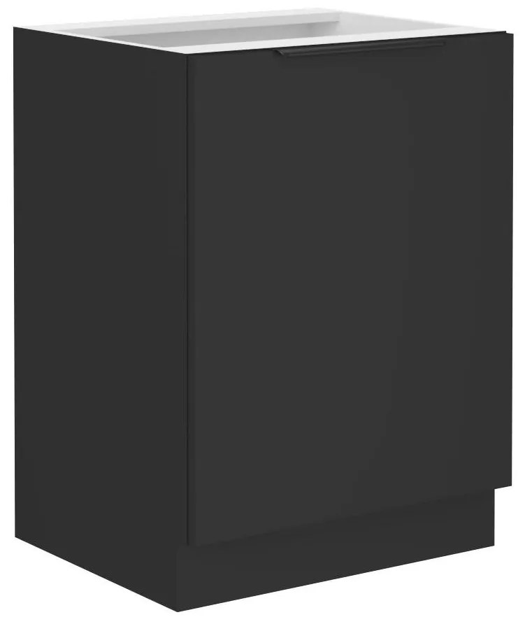 Dolná kuchynská skrinka Sobera 60 D 1F BB (čierna) . Vlastná spoľahlivá doprava až k Vám domov. 1096982