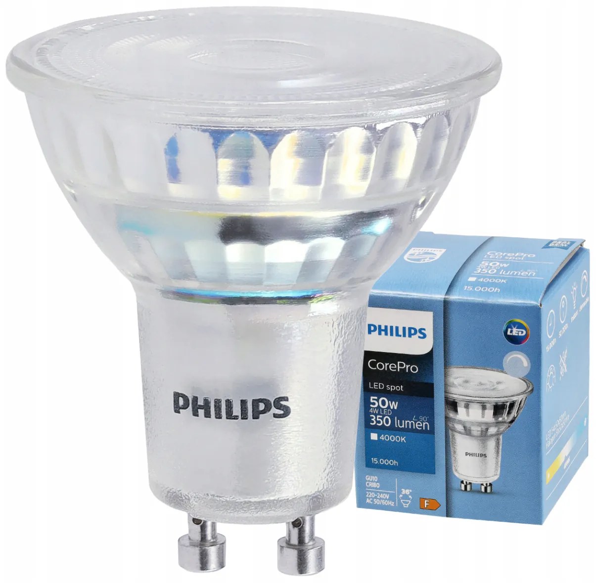 LED žiarovka Philips GU10 - 4W - 350 Lm 36 ° - neutrálna biela - CorePro Premium