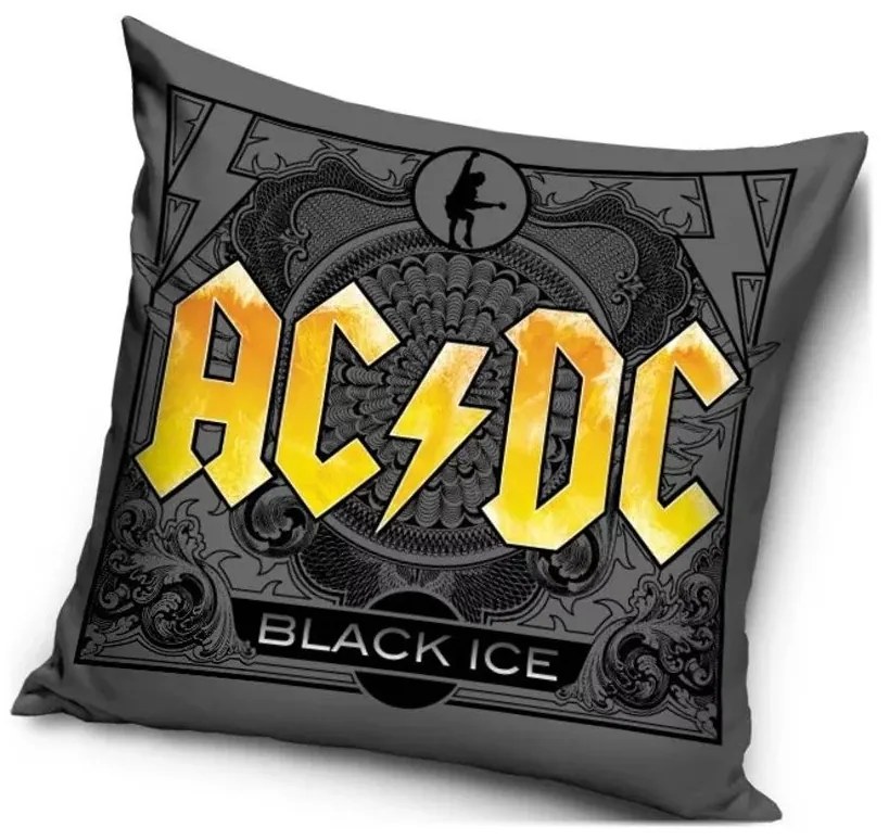 Vankúš AC/DC - motív Black Ice - 40 x 40 cm