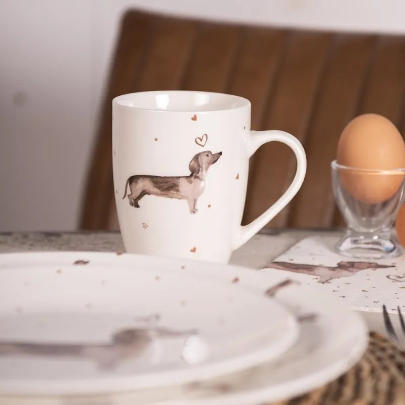 Porcelánový hrnček s jazvečíkom Dachshund Love - 12 * 8 * 10 cm / 300 ml