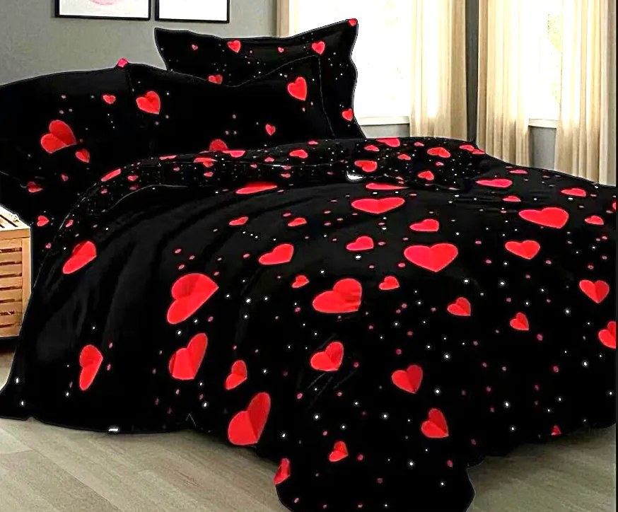 Obliečky Red Hearts Bavlna 7-dielna súprava