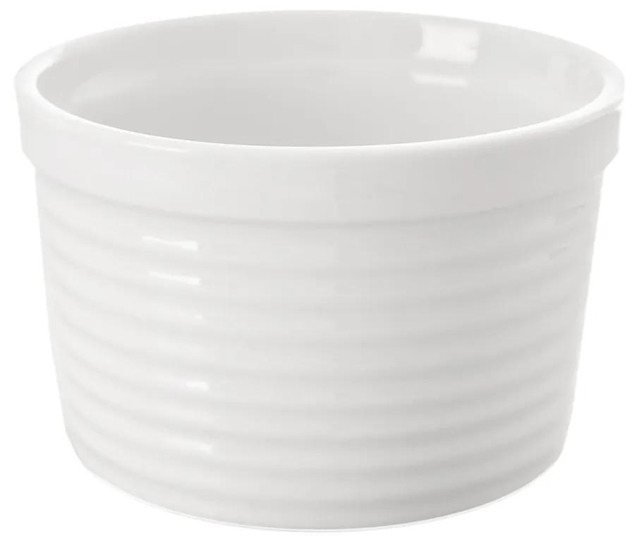 Zapekacia miska, pr. 10 cm, v. 6,5 cm, porcelán, biela, 12 ks