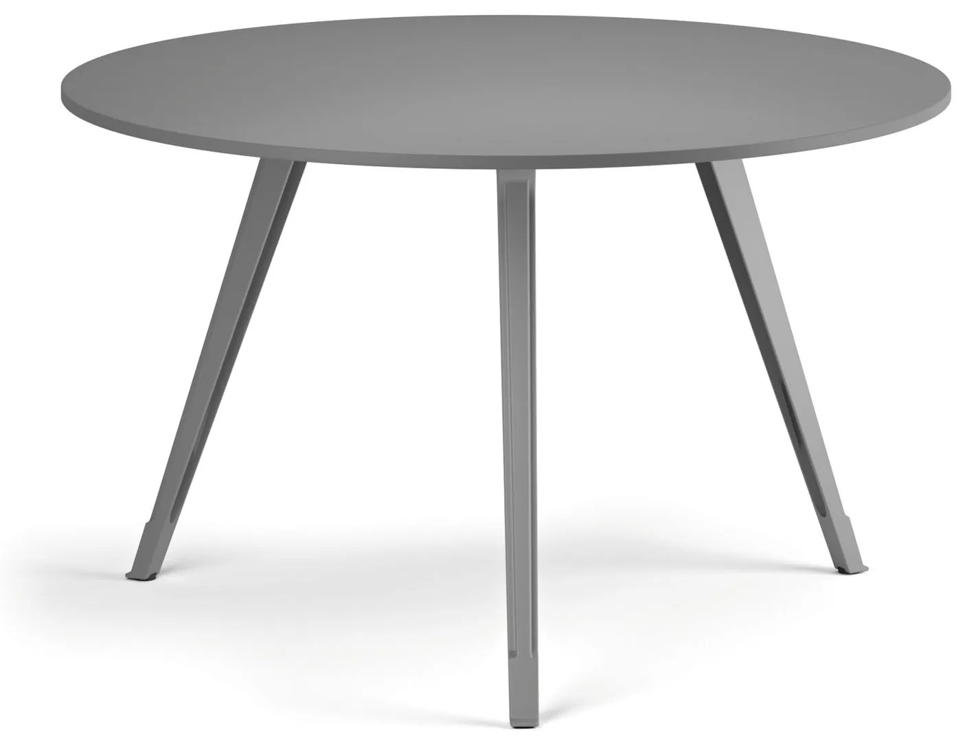 Konferenčný stôl PRIMO ZEN, priemer 120 cm, sivostrieborná podnož, grafit