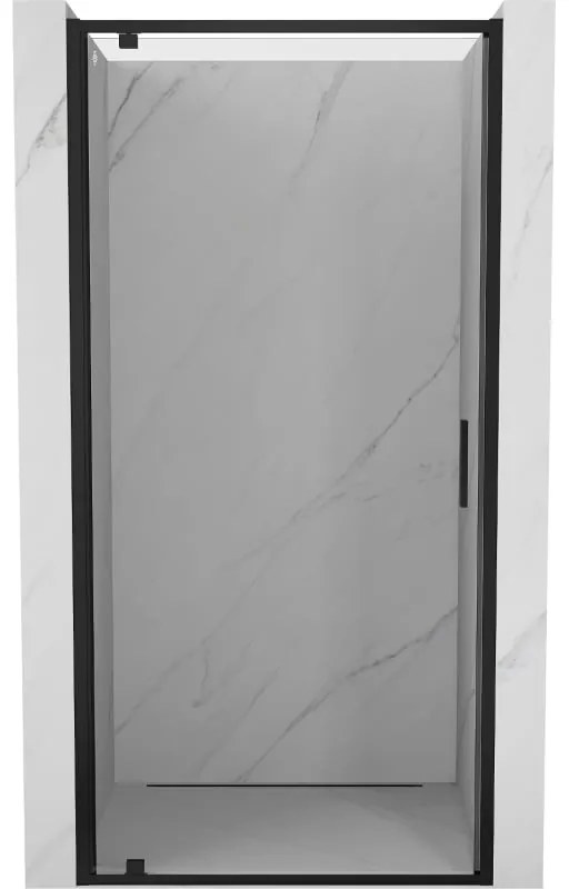 Mexen Exo, 1-krídlové sprchové dvere do otvoru 85 cm, 6mm číre sklo, čierny profil, 8181-085-000-70-00