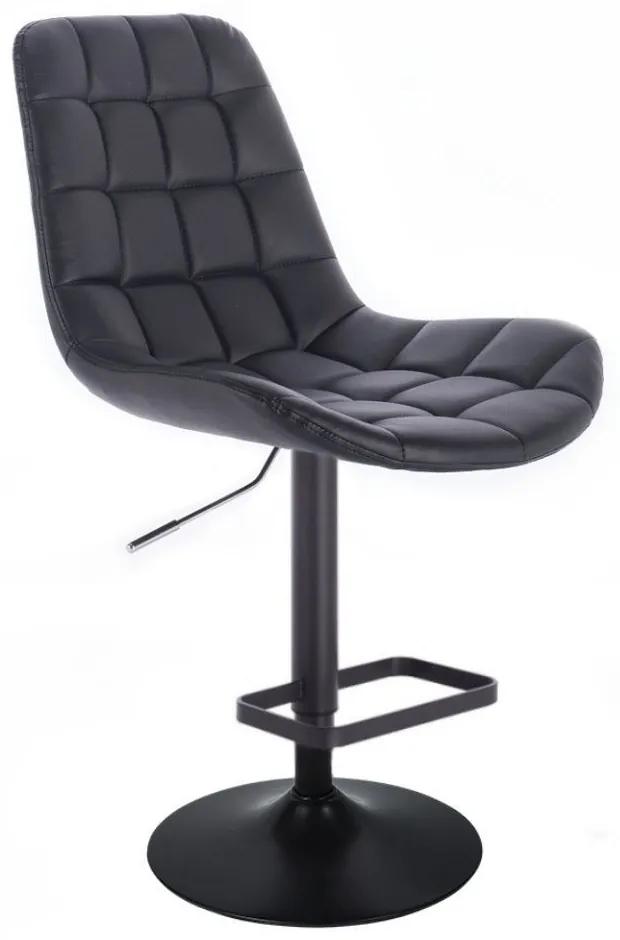 LuxuryForm DESIGN Barová stolička PARIS na čiernom tanieri - čierna