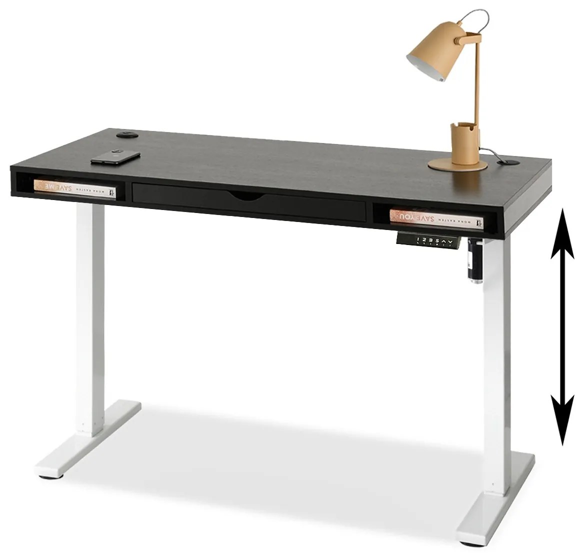 PC stolík Osto 120 (čierne drevo + biela). Akcia -29%. Vlastná spoľahlivá doprava až k Vám domov. 1109826