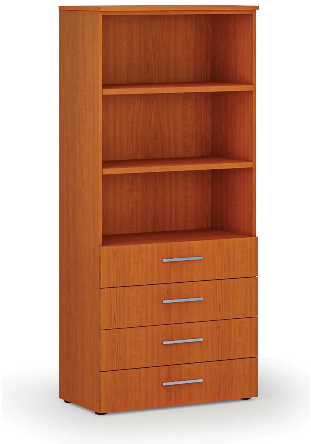 Kancelárska skriňa so zásuvkami PRIMO WOOD, 800 x 420 x 1781 mm, čerešňa