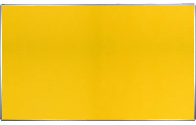 Textilná nástenka ekoTAB v hliníkovom ráme, 2000 x 1200 mm, žltá
