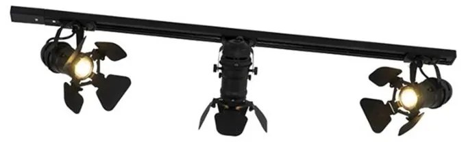 Koľajnicový systém s 3 reflektormi čierny - Movie