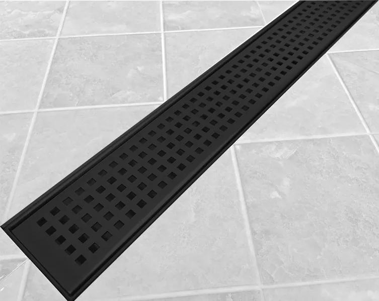 Sprchový žľab maxmax SQUARES BLACK - čierny