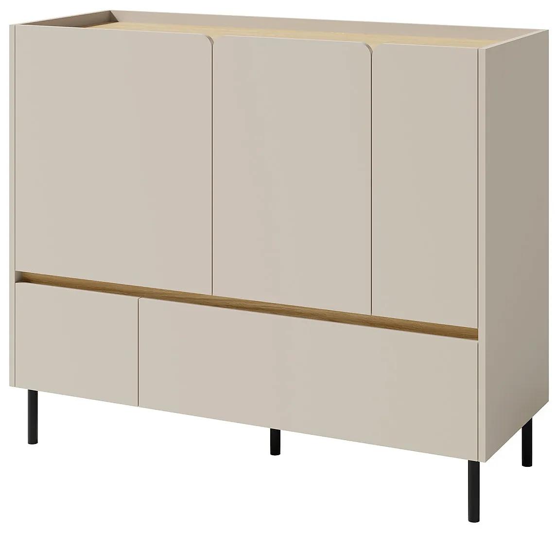 Kombinovaná komoda Hailee - béžová/dub olejovaný