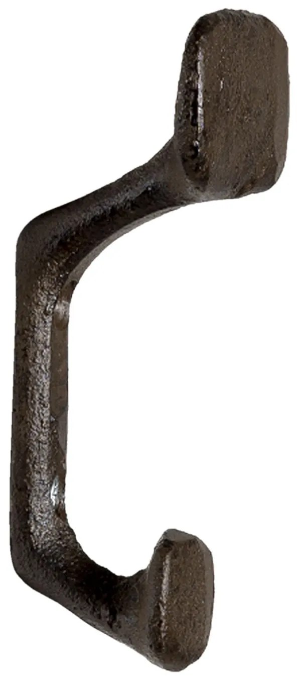 Hnedý liatinový nástenný háček- 4 * 4 * 11 cm Hnedý liatinový nástenný háček- 4 * 4 * 11 cm