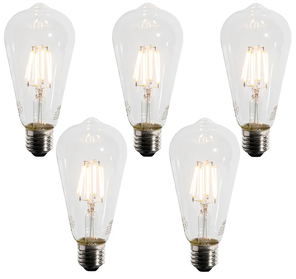 Sada 5 LED žiaroviek E27 A60 so súmrakovým senzorom 4W 400 lm 2200K
