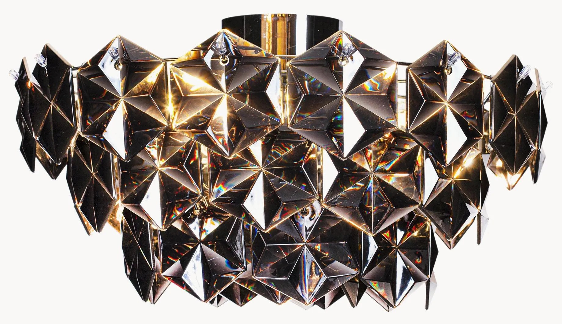 Dizajnové sklenené stropné svietidlo Monarque