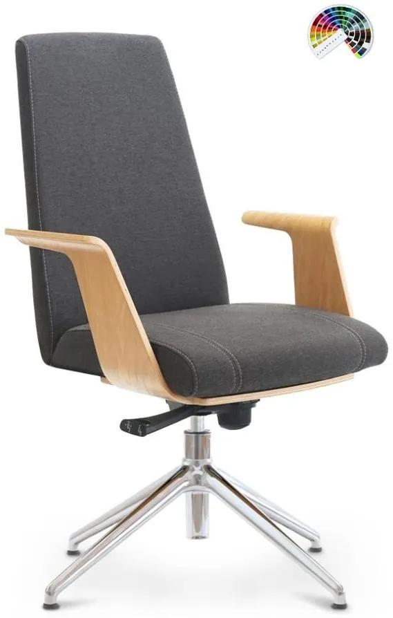 FORMDESIGN Dizajnové konferenčné kreslo ENZO GRAND čalúnenie ELEGANCE koža