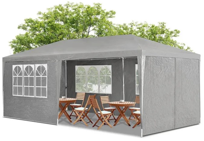 InternetovaZahrada Párty stan 3x6 m - tmavosivá