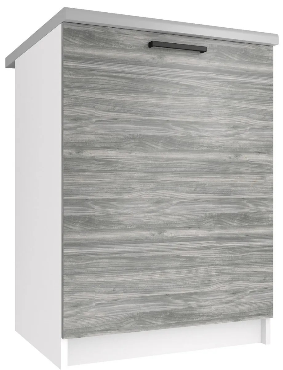 Kuchynská skrinka Belini spodná 60 cm šedý antracit Glamour Wood s pracovnou doskou TOR SD60/0/WT/GW/0/B1/