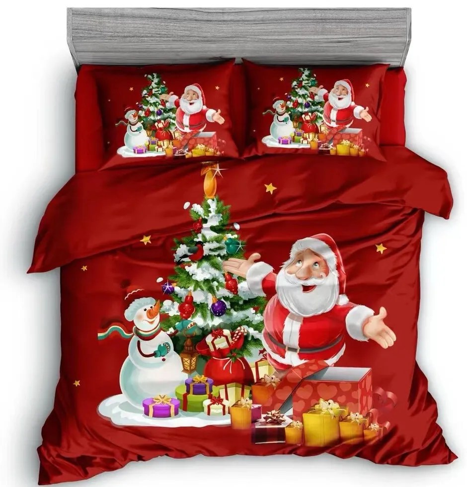 Obliečky MIRELA HAPPY SANTA 3-dielna sada 140x200 cm