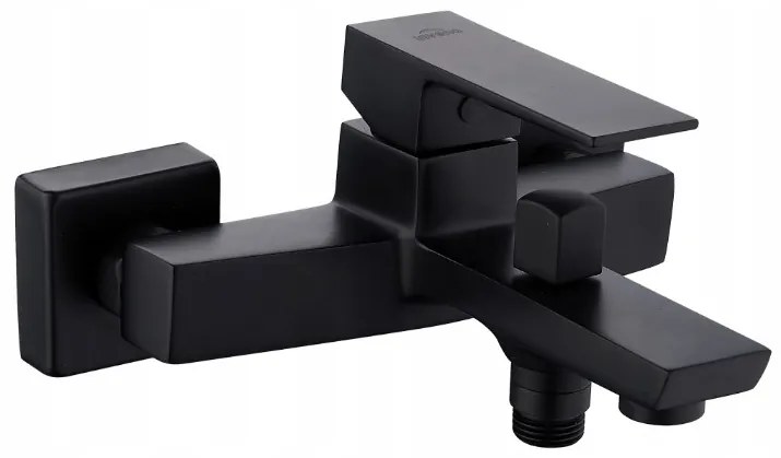 Invena Paros, nástenná vaňová batéria, čierna matná, BW-09-004-A