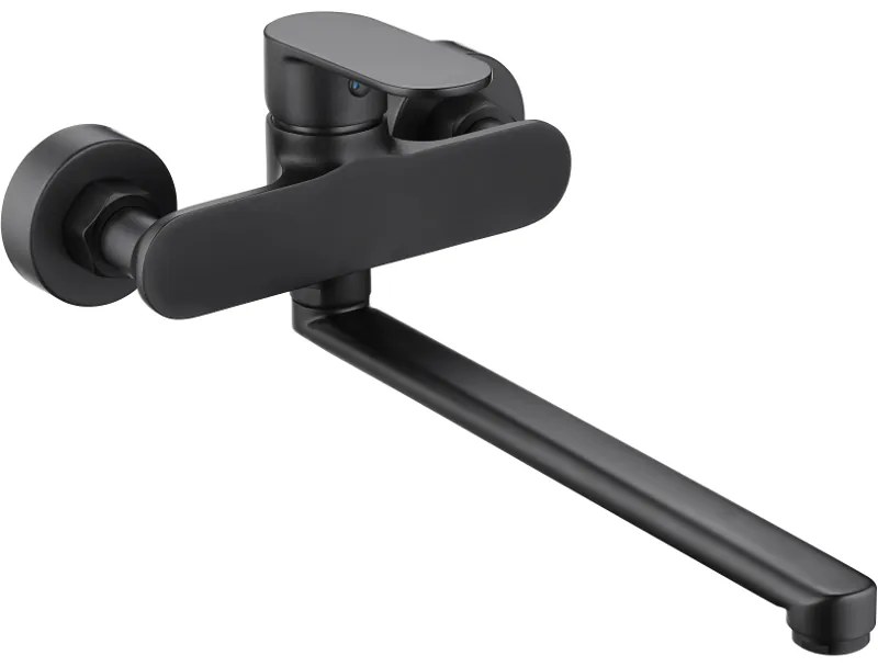 Mexen Milo - vaňová batéria s dlhou výlevkou, čierna, 71335-70