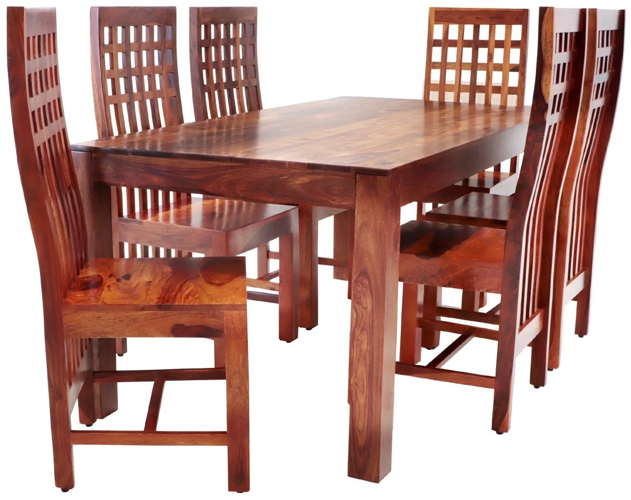 furniture-nabytek.cz - Jedálenský set pre 6 osôb Gani z indického masívu palisander