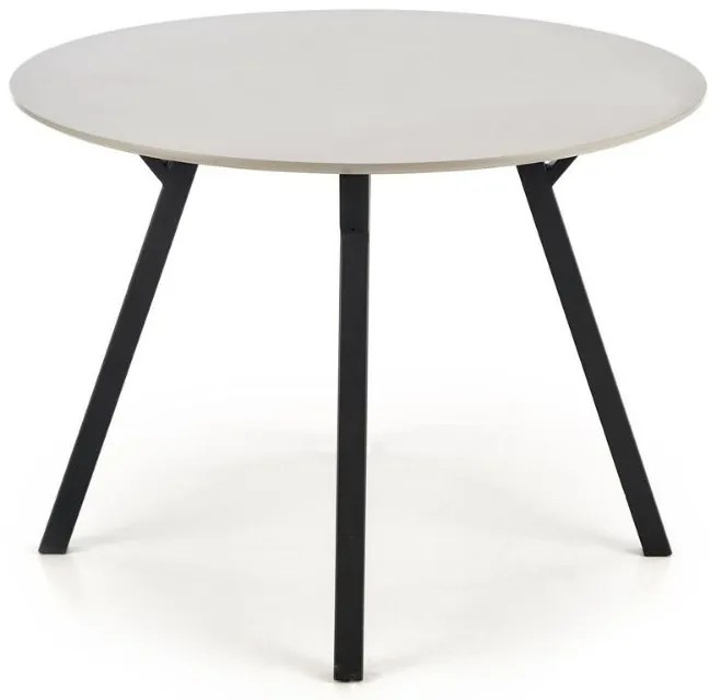 Jedálenský stôl Balrog okrúhly, sivá / čierna