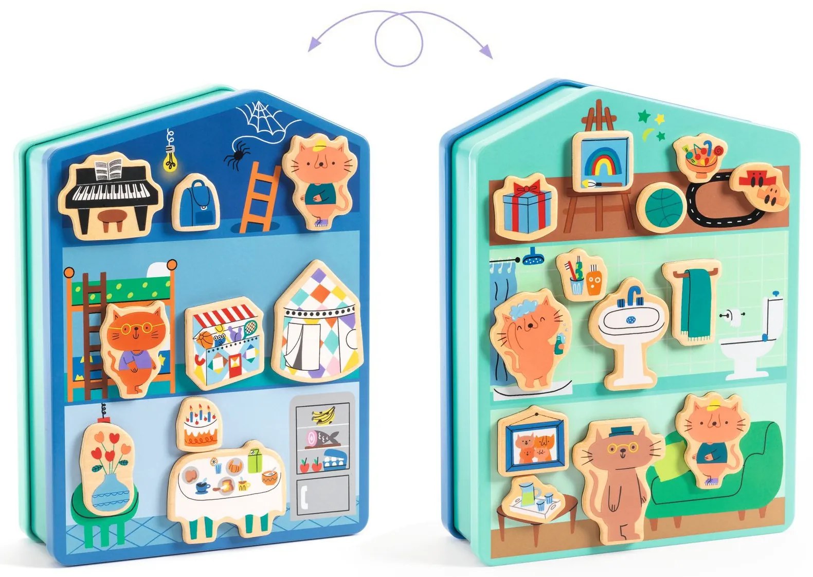 Plechový domček s magnetmi