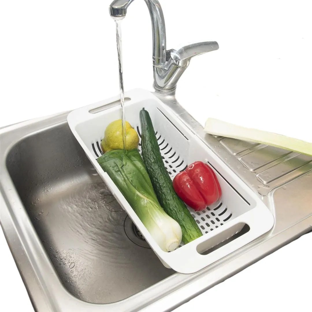 Organizér do drezu, posuvný, plastový, biely PAVO