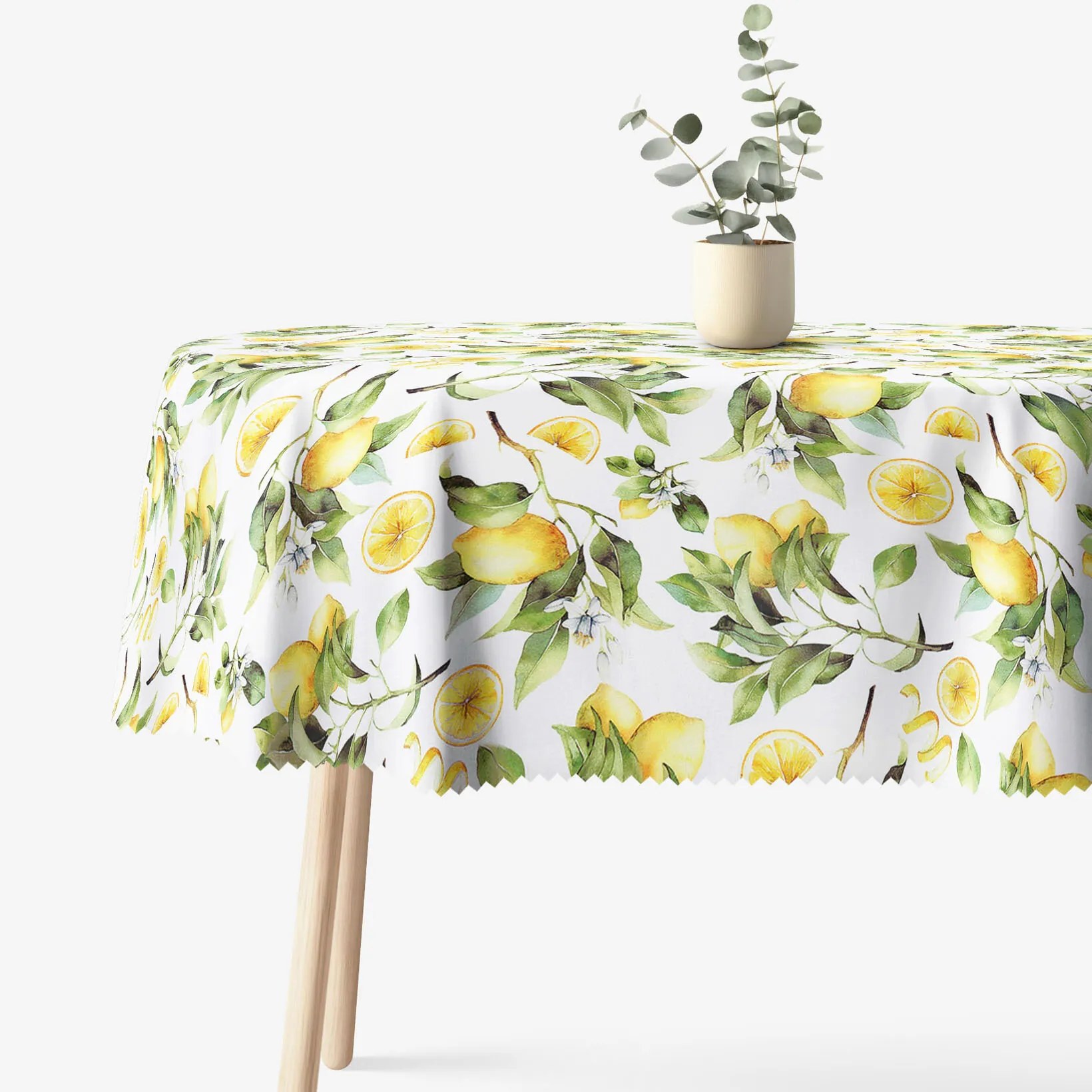 Goldea oválny teflónový obrus - citróny 120 x 160 cm
