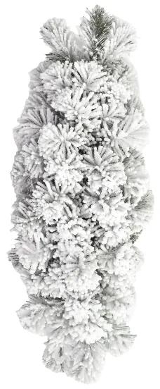 Zasnežená stredová vianočná girlanda na stôl 55cm