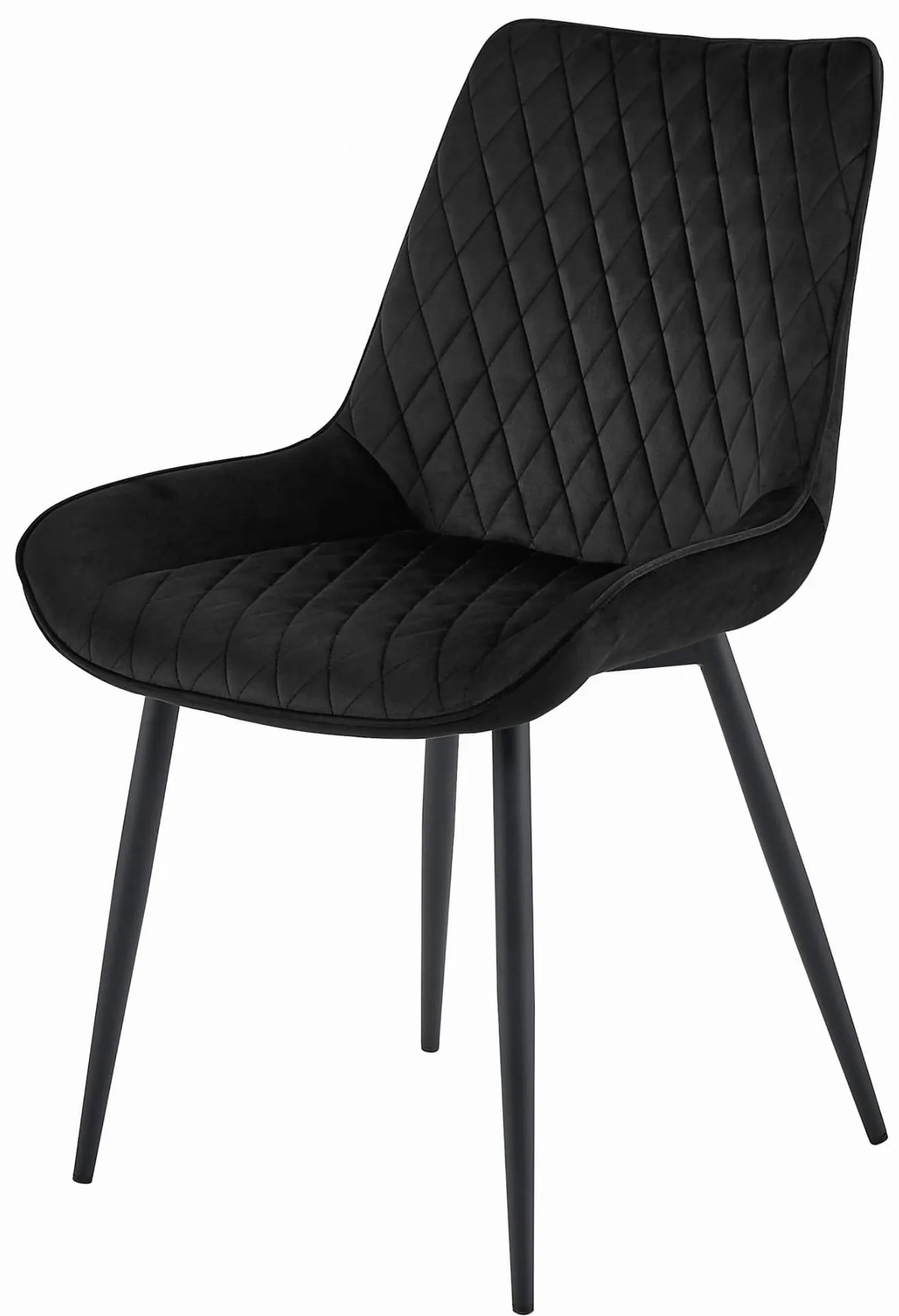 TRENDIE Zamatová stolička Madeira čierna TRENDIE Zamatová stolička Madeira čierna